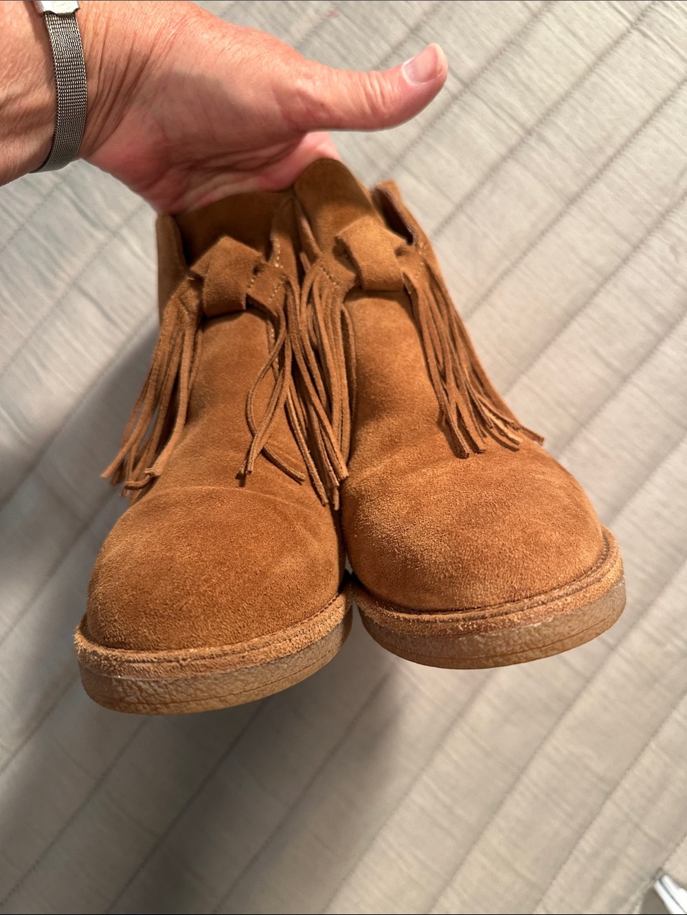 UGG Corin genuine Suede tassel booties, size 8.5 - Picture 3 of 12